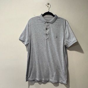 All Saints Brenda signer gray pollo short sleeve men's men's wear shirt size L
